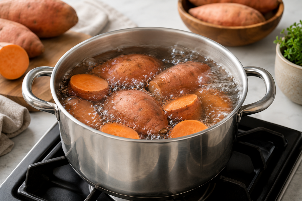 how long to boil sweet potatoes