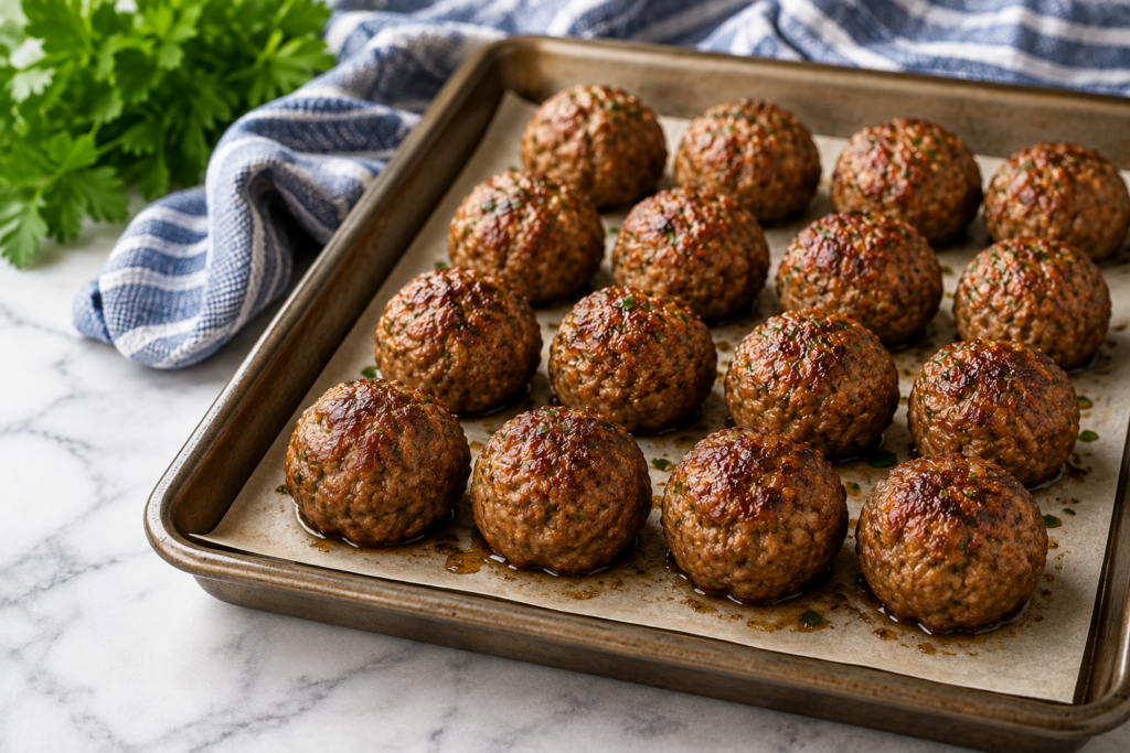 how long to cook meatballs in oven